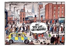 Signed lowry style for sale  OLDHAM