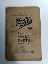 Austin seven list for sale  ALDERSHOT