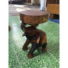 Banqueta para cadeira de elefante esculpida em madeira feita à mão  comprar usado  Enviando para Brazil