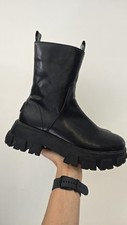 Black fauks leather for sale  GRAYS