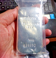 1kg silver bar. for sale  LEEDS