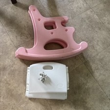 Cadeira de Balanço Little Tikes Vintage Tamanho Infantil/Rocker Rosa e Branco comprar usado  Enviando para Brazil