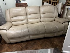 Cream recliner sofas for sale  DUDLEY