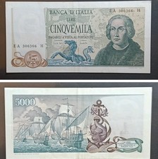 Italia banconota 5000 usato  Zandobbio