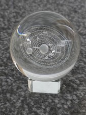3d solar system crystal ball for sale  WALSALL