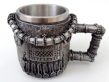 Usado, Caneca de aço inoxidável isolada exclusiva resina 3D árabe do Oriente Médio tribal joia nova sem caixa comprar usado  Enviando para Brazil