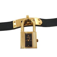 Relógio feminino HERMES KELLY quartzo mostrador preto couro 90287136 comprar usado  Enviando para Brazil