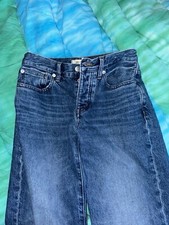 Jeans reto Madewell Petite baixo pendurado “Palming wash” 24P $138 comprar usado  Enviando para Brazil