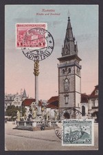 Pocztówka CZECHY, Chomutov, Kościół i pomnik na sprzedaż Pocztówka CZECHY, Chomutov, Kościół i pomnik na sprzedaż  Wysyłka do Poland