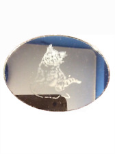 Oval mirror etched for sale  Hailey