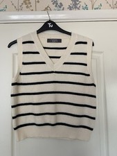 Sleeveless striped knitted for sale  BEDWORTH