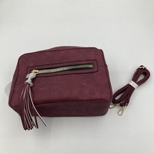 Burgundy faux leather for sale  ASHFORD
