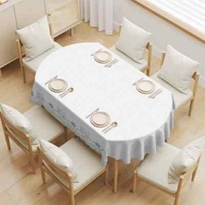 Toalha de mesa oval 200 cm PVC renda impressa toalha de mesa para mesa de jantar comprar usado  Enviando para Brazil