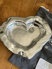 Usado, Beatriz Ball Orgânico Pérola Coração Doce Bugiganga Prato 7" Prata Metal Alumínio comprar usado  Enviando para Brazil
