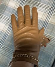 Tan leather gloves for sale  SKEGNESS