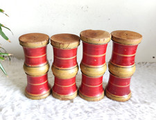 Pernas de cama decorativas vintage de madeira pintadas à mão primitivas da década de 1920 4 peças WN384 comprar usado  Enviando para Brazil