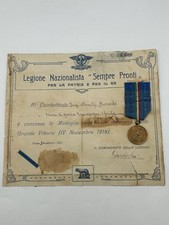 Attestato medaglia legione usato  Roma