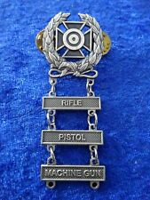 Amerykańska odznaka strzelecka matowa Expert Rifle Pistol Machine-Gun, używany na sprzedaż  Wysyłka do Poland