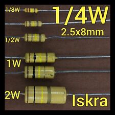X8 peças Iskra EUA 1/4W resistores de filme de carbono 2,5x8 mm UPM 5% 0,25W NOS vintage comprar usado  Enviando para Brazil