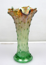 Vaso balançado Northwood 9" vidro carnaval TREE TRUNK verde comprar usado  Enviando para Brazil