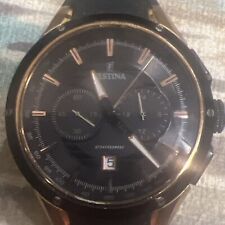 Usado, Festina F16831 Masculino BANDA DE BORRACHA PRETA COLEÇÃO DE MODELOS REGISTRADOS Chrono DOIS TONS comprar usado  Enviando para Brazil