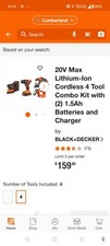 Black decker 20v for sale  Tampa