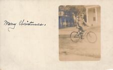 Joven Montando Bicicleta~Años 1900 Tarjeta Postal Real comprar usado  Enviando para Brazil