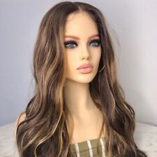 Peruca de cabelo humano macia loiro mel novo na venda suíça 13x4 renda frente perucas EUA comprar usado  Enviando para Brazil