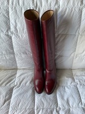 BOTAS COLUNA COURO ALTO JOELHO FRAMBOESA SOB MEDIDA SPS 6 (23.5), usado comprar usado  Enviando para Brazil