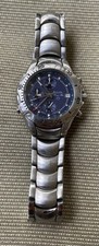 Bulova Marine Star relógio de aço inoxidável 100m com face azul comprar usado  Enviando para Brazil