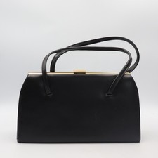 Vintage black leather for sale  UK