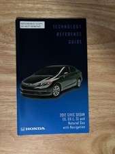 HONDA 2012 CIVIC SEDAN EX EX-L Si & NATURAL GAS NAVI TECHNOLOGY REFERENCE GUIDE comprar usado  Enviando para Brazil