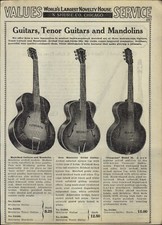 1939 PAPER AD Monterey Guitarra Tenor Bandolim Cremona Piccolo Flauta Old Glory  comprar usado  Enviando para Brazil