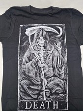 Usado, NOVO!!...Camisa Mortus Viventi unissex cartão de tarol da morte preta branca pequena comprar usado  Enviando para Brazil
