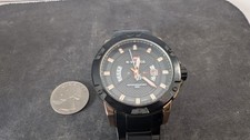 Usado, Naviforce NF9085M relógio de quartzo preto ouro rosa data 30M resistente à água comprar usado  Enviando para Brazil