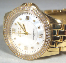 Invicta relógio suíço feminino safira diamante peças folheado a ouro 18K branco 3345 comprar usado  Enviando para Brazil