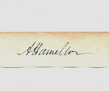 Alexander hamilton autograph d'occasion  Expédié en Belgium
