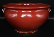 Vintage 11" Chinês OXBLOOD Porcelana Bonzai Pot Jardiniere com ALÇAS DE CACHORRO comprar usado  Enviando para Brazil