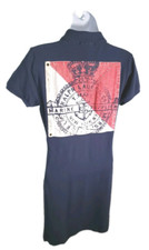 Vestido polo feminino manga curta RALPH LAUREN azul marinho PRLC RYC fornecedor médio comprar usado  Enviando para Brazil