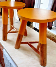 Rustic dipped stool for sale  LONDON