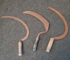 Vintage sickle scythes for sale  LEIGH