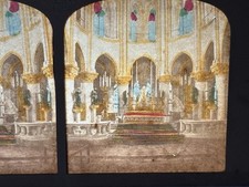 Coro da Catedral de Notre-Dame, Paris Interior Iluminado à Mão Visualização Estéreo, usado comprar usado  Enviando para Brazil