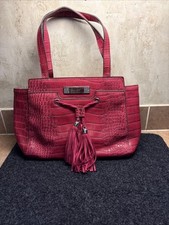 Bolsa de ombro vintage rosa palpite couro de crocodilo borla comprar usado  Enviando para Brazil