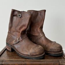 Usado, Botas de cuero vintage Buffalo para hombre Moto Engineer marrón desteñido TALLA 47 segunda mano  Embacar hacia Argentina