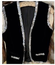 Vintage velvet waistcoat for sale  BUILTH WELLS