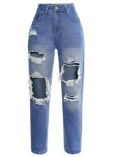 Blue ripped denim for sale  NORTHAMPTON
