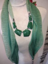 Scarf necklace green for sale  DUDLEY