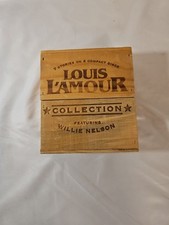 LOUIS L'AMOUR Audiobooks Read by Willie Nelson 7 Stories on 4 CDs in Wooden Box comprar usado  Enviando para Brazil