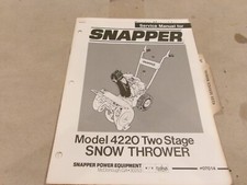 Snapper service manual for sale  Jasper