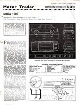 Simca 1000 1962 for sale  WARRINGTON